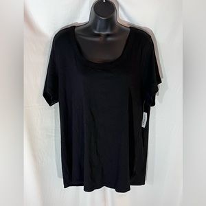Brand New With Tags Size 3X Old Navy Black Ribbed T-shirt
